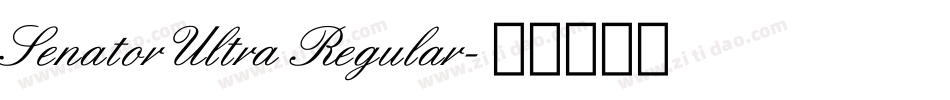 SenatorUltra Regular字体转换